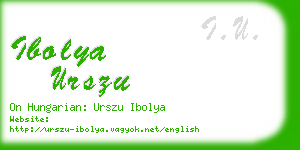 ibolya urszu business card